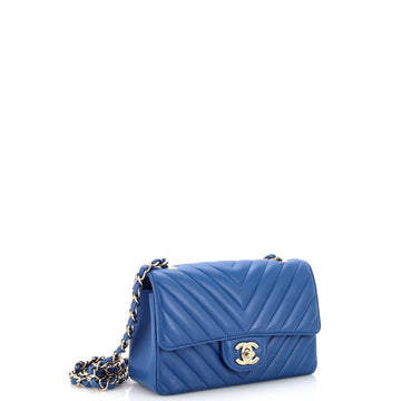 Classic Single Flap Bag Chevron Lambskin Mini
