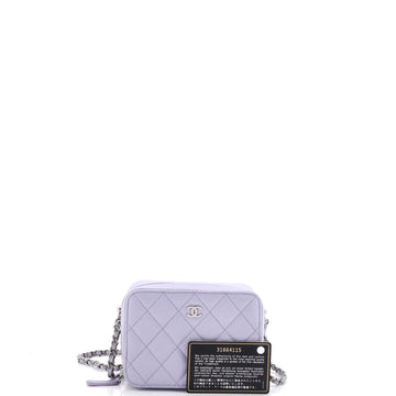 Square CC Chain Camera Bag Quilted Caviar Mini