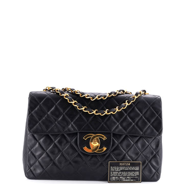 Vintage Classic Single Flap Bag Quilted Lambskin Maxi