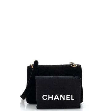 Diamond Lock CC Flap Bag Quilted Velvet with Crystals Mini