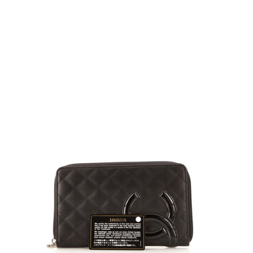 Cambon Zip Around Organizer Wallet Quilted Lambskin