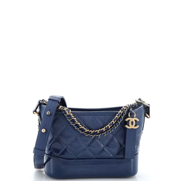 Gabrielle Hobo Quilted Goatskin and Patent Small