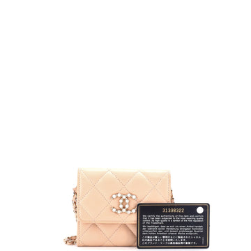 Coco Candy Card Holder on Chain Quilted Caviar