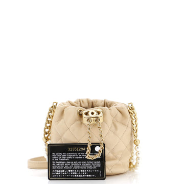 About Pearls Bucket Bag Quilted Calfskin Mini