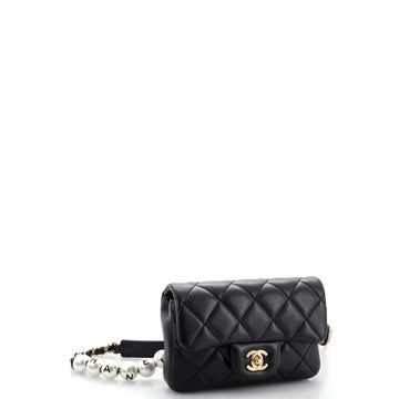 My Precious Pearls Waist Bag Quilted Lambskin Mini