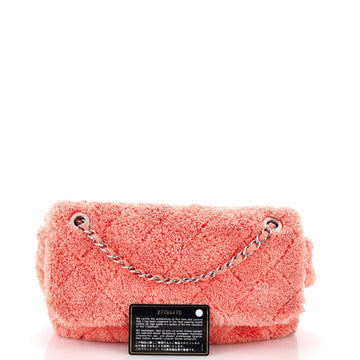 CC Chain Flap Bag Quilted Terry Cloth Medium