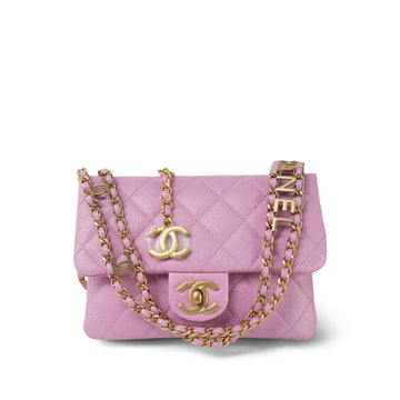 22S Pink leather Quilted ‘Pick Me Up’ Belt Bag Aged Gold Hardware