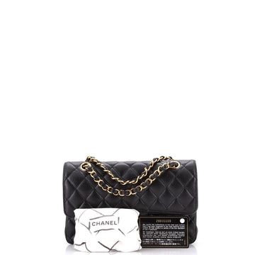 Classic Double Flap Bag Quilted Caviar Small