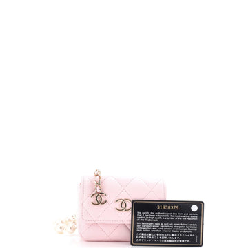 Pearl Strap CC Chain Belt Bag Quilted Lambskin Mini
