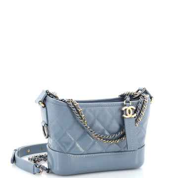 Gabrielle Hobo Quilted Goatskin and Patent Small