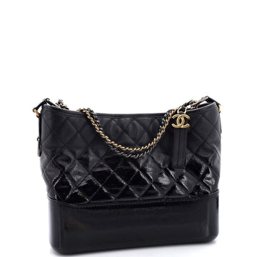 Gabrielle Hobo Quilted Goatskin and Patent Medium