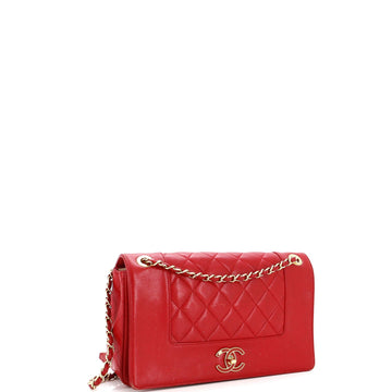 Mademoiselle Vintage Flap Bag Quilted Sheepskin Large