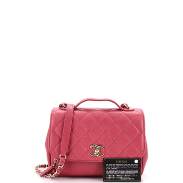 Business Affinity Flap Bag Quilted Caviar Small