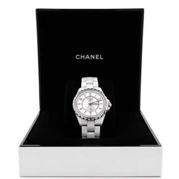 J12-365 Automatic Watch Ceramic and Stainless Steel with Diamond Bezel and Seconds Sub-Dial 36