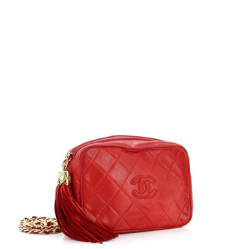Vintage Diamond CC Camera Bag Quilted Leather Small
