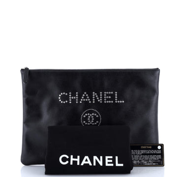 Deauville Pouch Studded Caviar Large