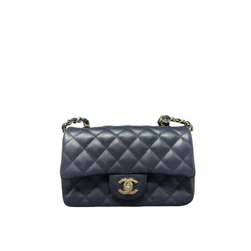 Top Quality Chanel Top Quality Chanel Leather Quilted Mini Rectangular New - Dark Blue