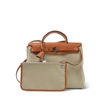 Herbag Zip 31 Natural Vache Hunter And Beton Toile Palladium Plated U Stamp