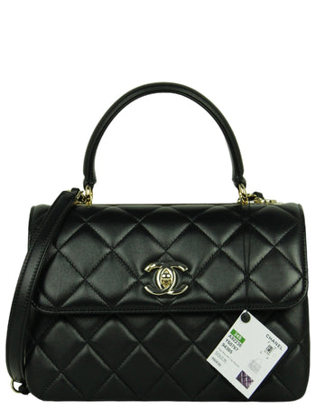 Chanel NWT 2024 Black Lambskin Quilted Trendy CC