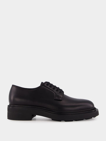Bright Calf Leather Lace-Up Shoes