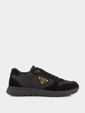 Black Prax 2.0 Re-Nylon Suede Sneakers