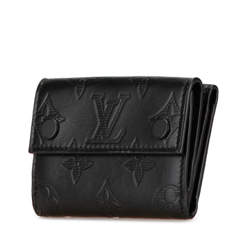 Black Louis Vuitton Monogram Shadow Discovery Compact Wallet