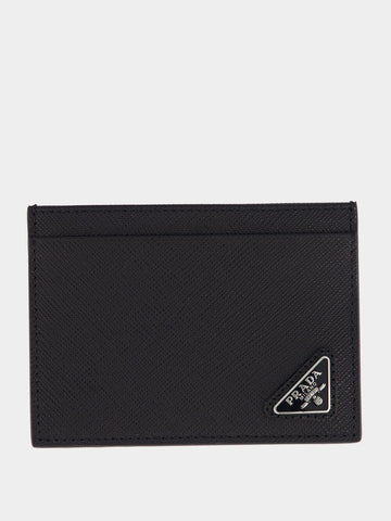 Black Calf Leather Card Holder