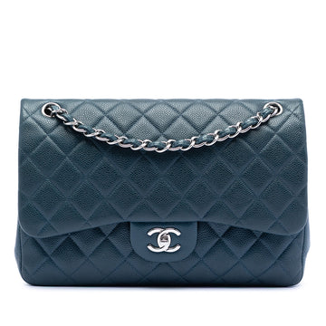 Classic Double Flap Bag Quilted Caviar Jumbo