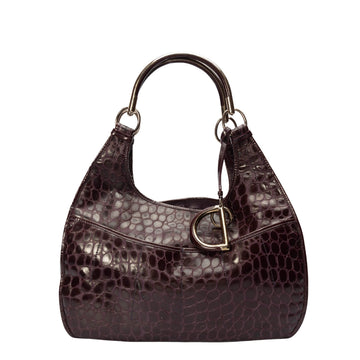 Dior Purple Croc Embossed  Leather 61 Tote