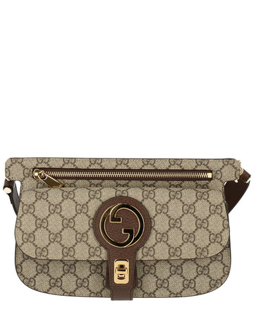 Gucci Blondie Leather & GG Supreme Canvas Belt Bag