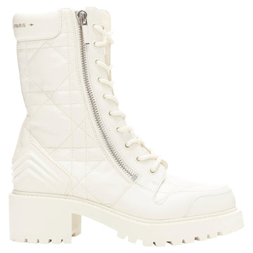 Christian Dior d-leader cannage quilted leather ankle boots