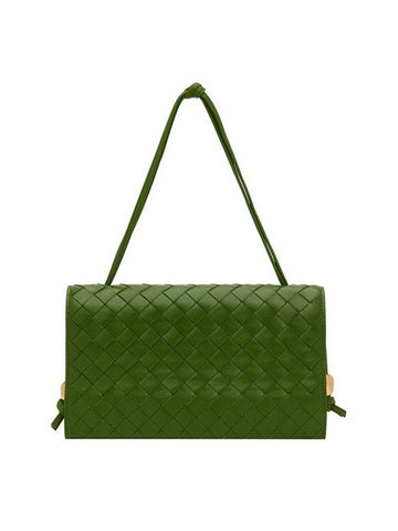 Luxury Bottega Veneta Intrecciato Strap Trio Shoulder Bag Avocado