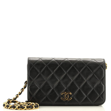 CHANEL Vintage Full Flap Bag Quilted Lambskin Mini