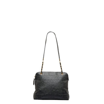 Top Quality Chanel Triple Co. Gold  Chain houlder Bag Black Leather S  CHANEL