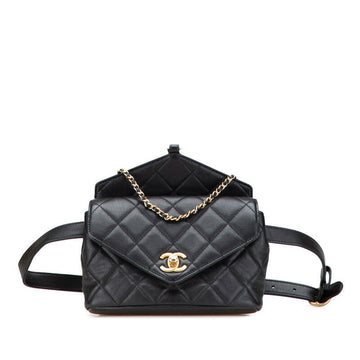 Chanel Coco Mark Matelasse Lambskin 2way waist bag