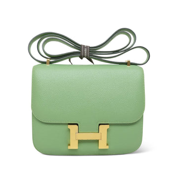 Constance 18 Vert Criquet leather  D Stamp