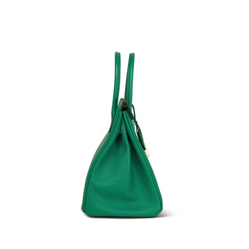 Birkin 30 Vert Jade leather Palladium Plated Z Stamp