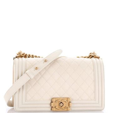 Boy Flap Bag Quilted Caviar Old Medium