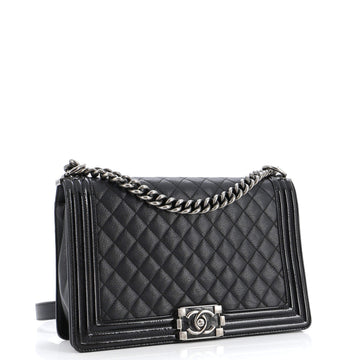 Boy Flap Bag Quilted Goatskin with Patent New Medium