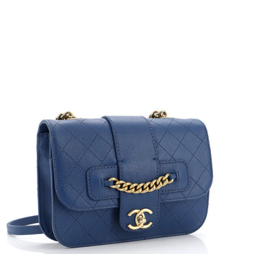 Front Chain Flap Bag Quilted Sheepskin Medium