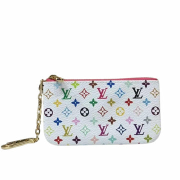 LV X MURAKAMI  KEY COIN PURSE WHITE 12CM