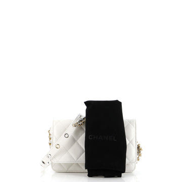 Punk Essentials Wallet on Chain Quilted Goatskin