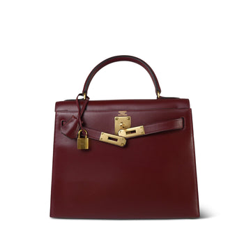 Kelly Sellier 28 Rouge H Box leather  L Circle Stamp