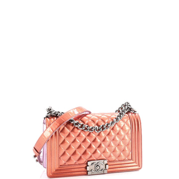Boy Flap Bag Quilted Patent Old Medium