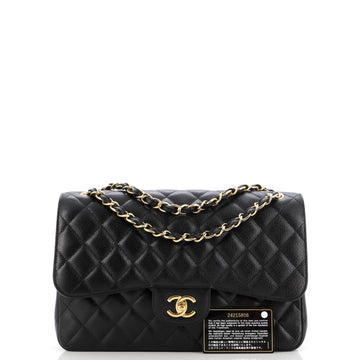 Classic Double Flap Bag Quilted Caviar Jumbo