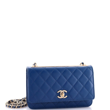 Trendy CC Wallet on Chain NM Quilted Lambskin