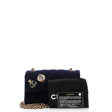 Paris-Hamburg Charms Classic Single Flap Bag Quilted Wool and Lambskin Mini