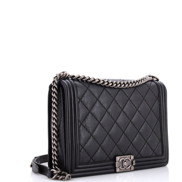 Stitch Boy Flap Bag Quilted Calfskin New Medium