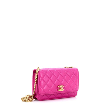All Slide Long Wallet on Chain Quilted Lambskin