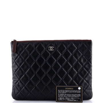 O Case Clutch Quilted Lambskin Medium
